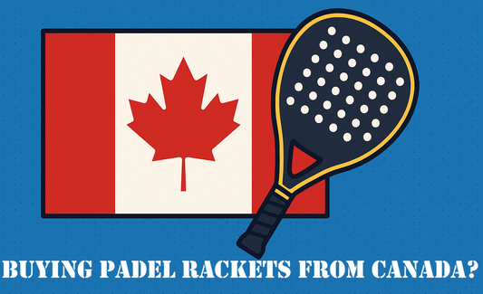 A picture of a Canada Flag with a Padel Racket for a Canada Padel Racket Store